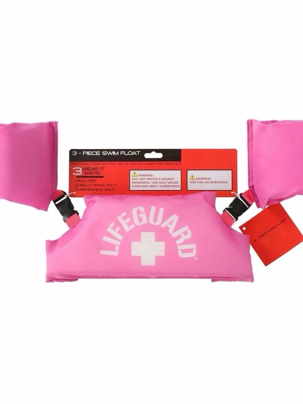 Pink Kids 3-Piece Swim Float Set